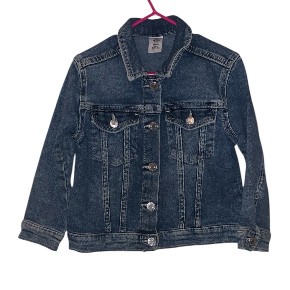 H&M &denim Kids 5T Denim Jacket Jean Jacket Button Down Double Pockets
